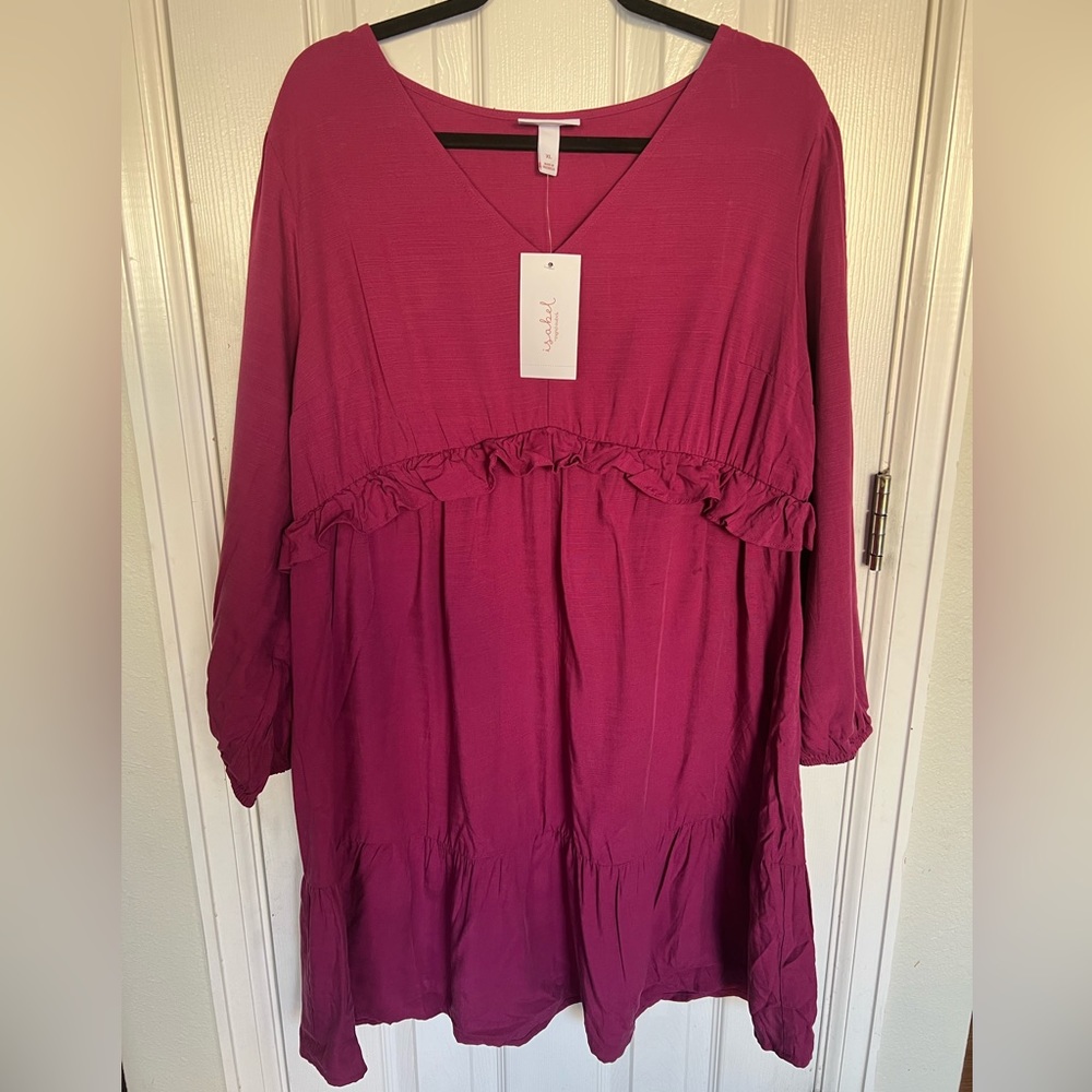 Isabel by Ingrid+ Isabel Berry/Purple Knee Length Maternity Dress Woman Size XL